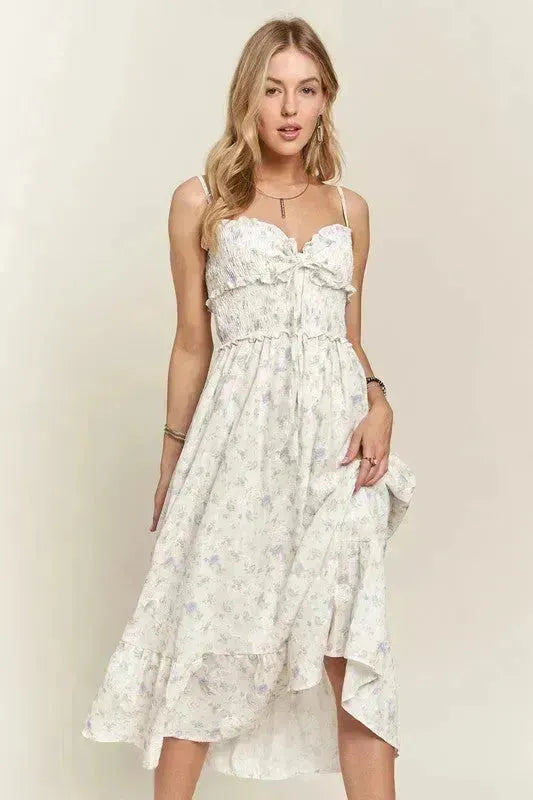 Floral Sweetheart Cami Dress – Smocked Bodice | Summer Style