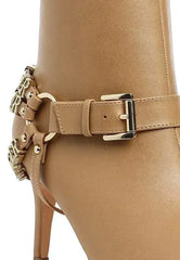 Buckle Harness Stiletto Boots - 3" Heel | Femstylo - Femstylo
