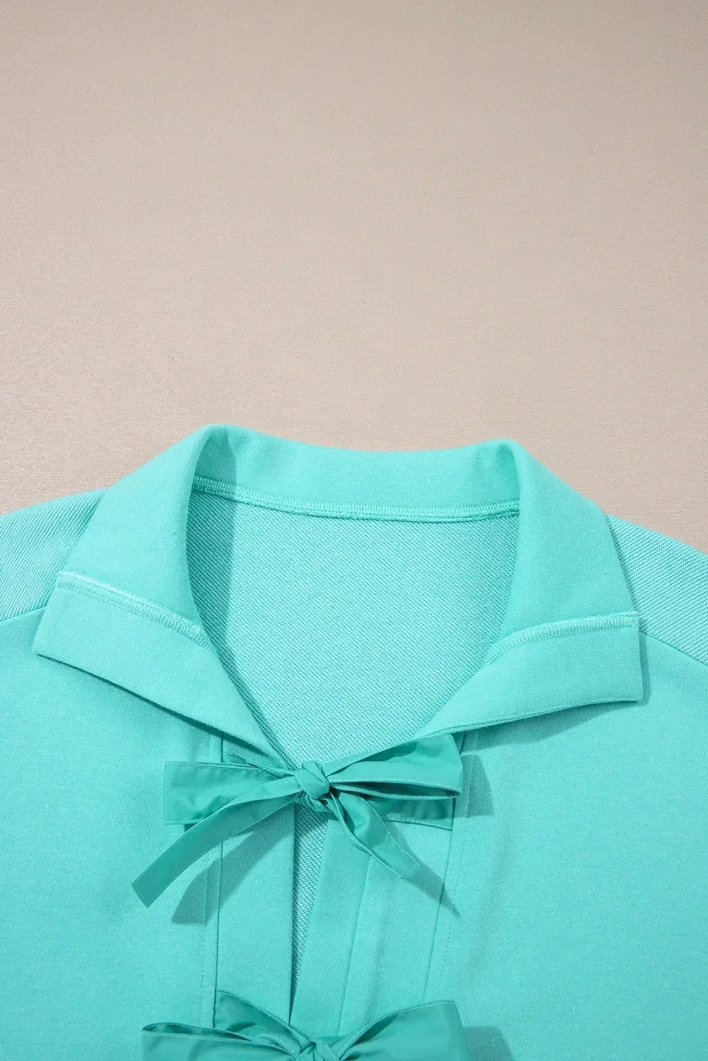 Moonlight Jade Bow Front Patchwork Bracelet Sleeve Mini Dress