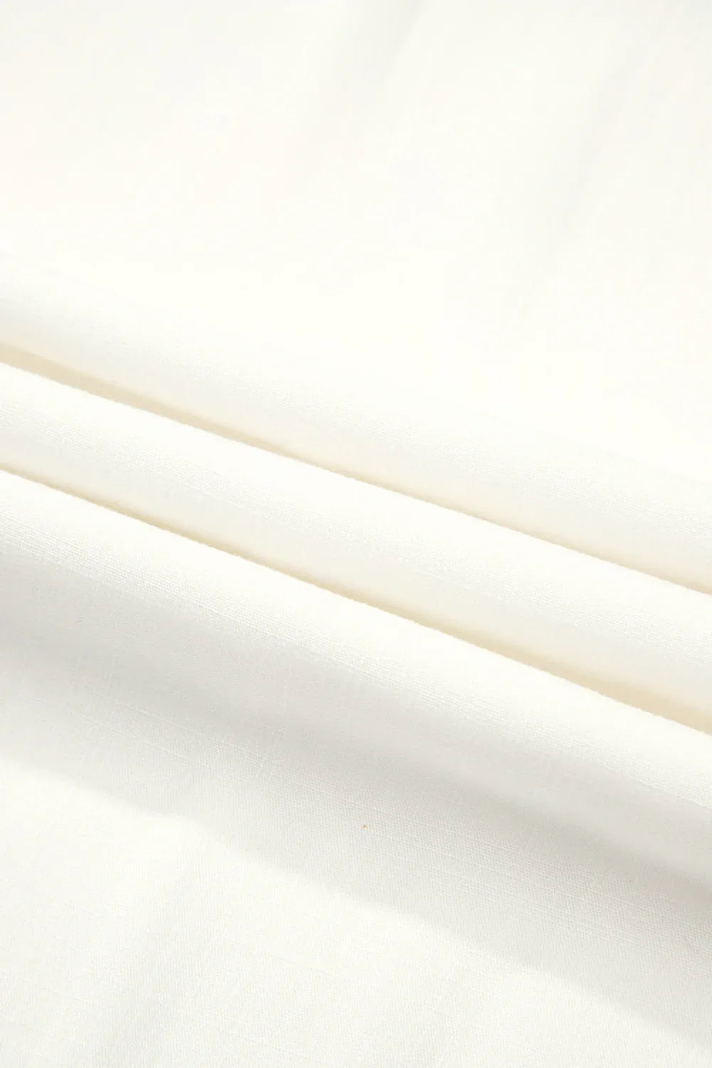 White Solid Pleated Loose Wide Leg Pants