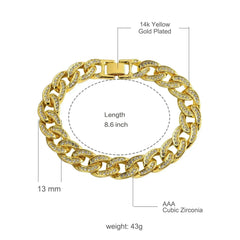 CREW 13MM Cuban Bracelet | 970482 - Femstylo