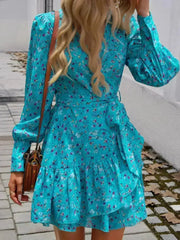 Devine Ruffled Long Sleeve Mini Dress – Femstylo - Femstylo