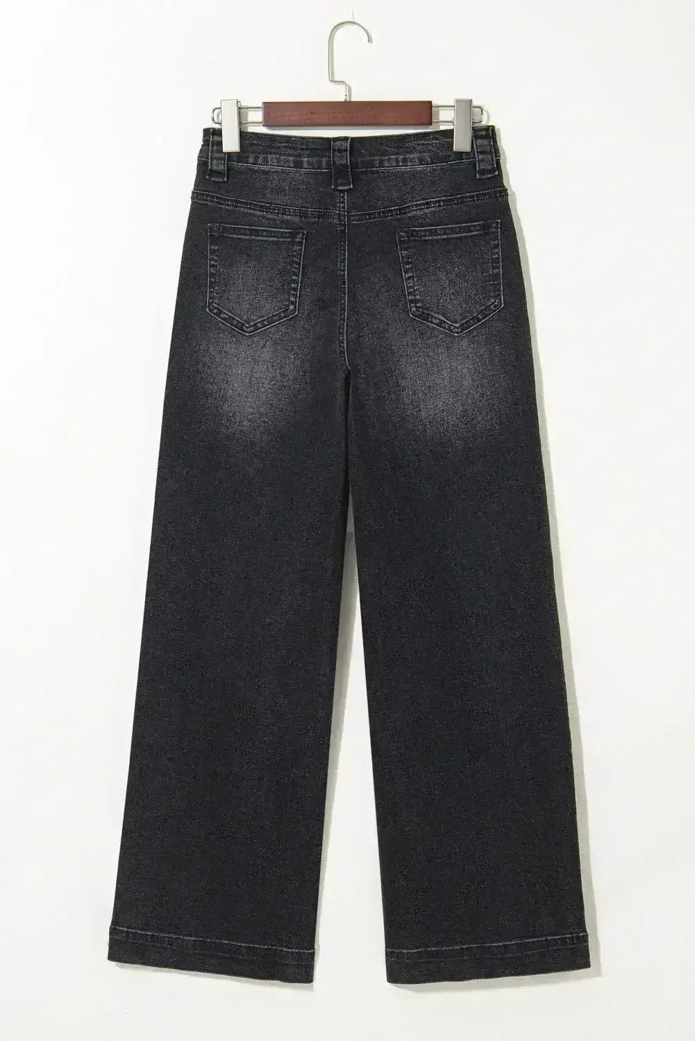Sail Blue Wide Leg Pocketed High Waist Jeans - Femstylo