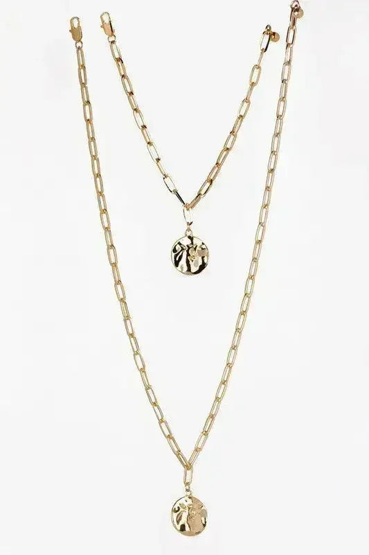 Coin pendant clip chain bracelet and necklace set - Femstylo
