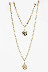 Coin pendant clip chain bracelet and necklace set - Femstylo