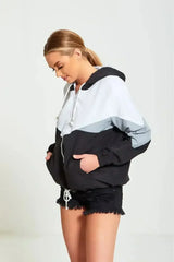 Two Tone Cagoule Jacket for Women - Femstylo