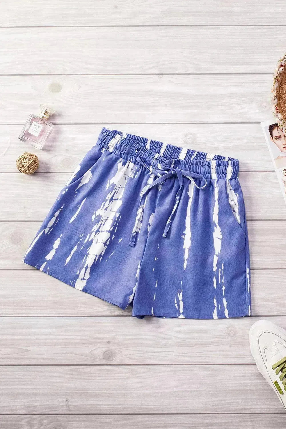 Tie Dye Drawstring Shorts - Boho Chic Summer Style