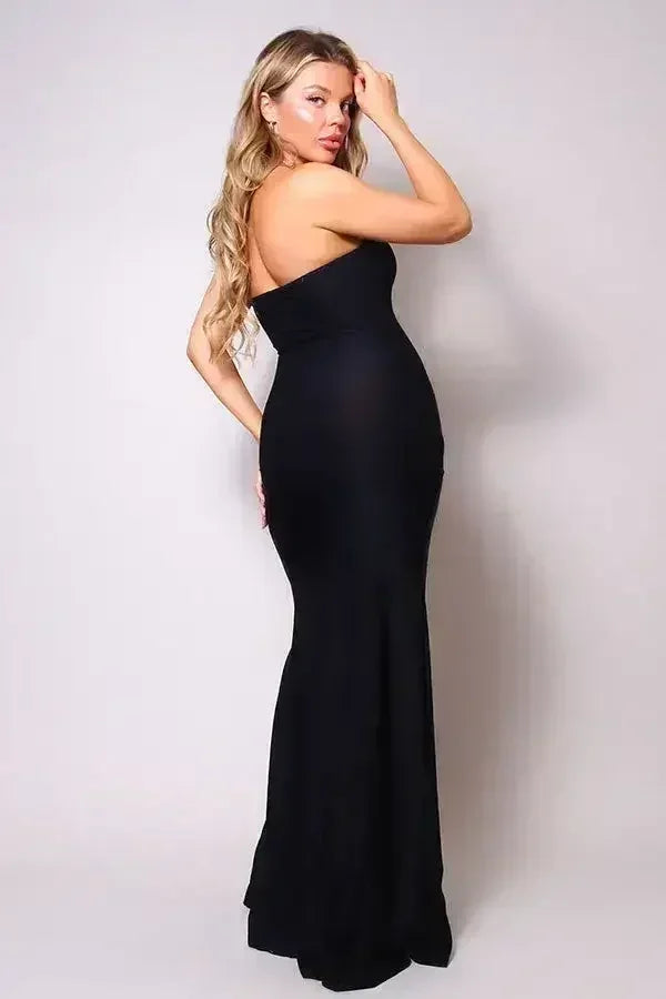 Strapless Sweetheart Maxi Dress - Femstylo