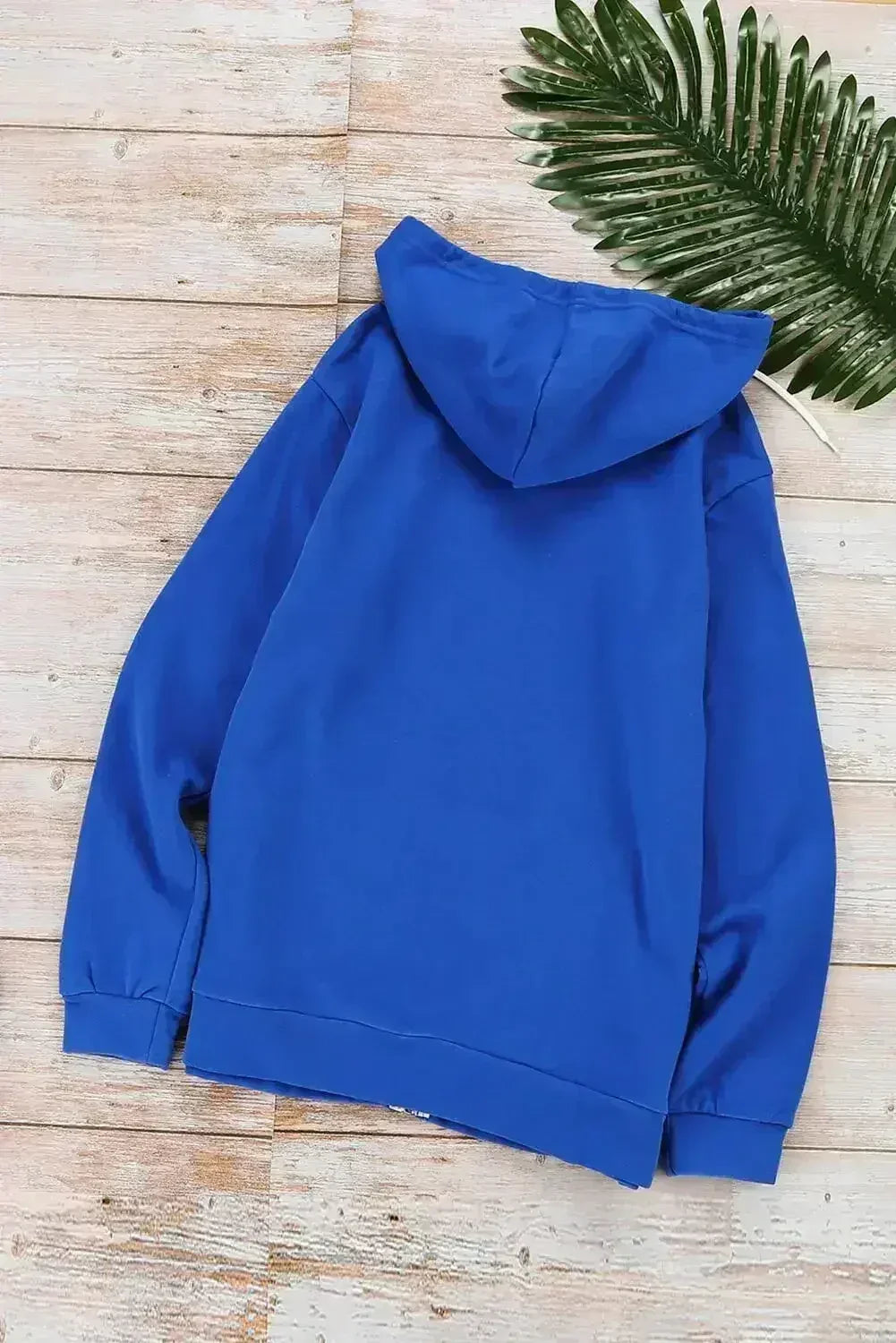 Casual Blue Zip-up Hoodie Jacket - Femstylo