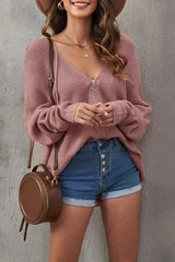 Pink Zipper Hooded Sweater - Femstylo