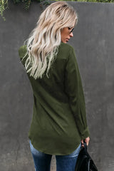 Classic Styles Green Button Down Twist Blouse - Femstylo