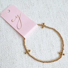 Dot Dot Golden Cross Stretch Bracelet