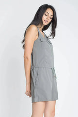 Women's Zip Front Sleeveless Romper - Femstylo