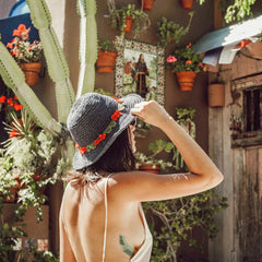 EVIE Bohemian Sunhat - Handwoven Straw Hat | Femstylo