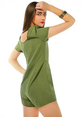 Fair Play Button-Up Romper - Femstylo