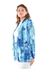 Glaze Print Semi Casual Blazer - Femstylo