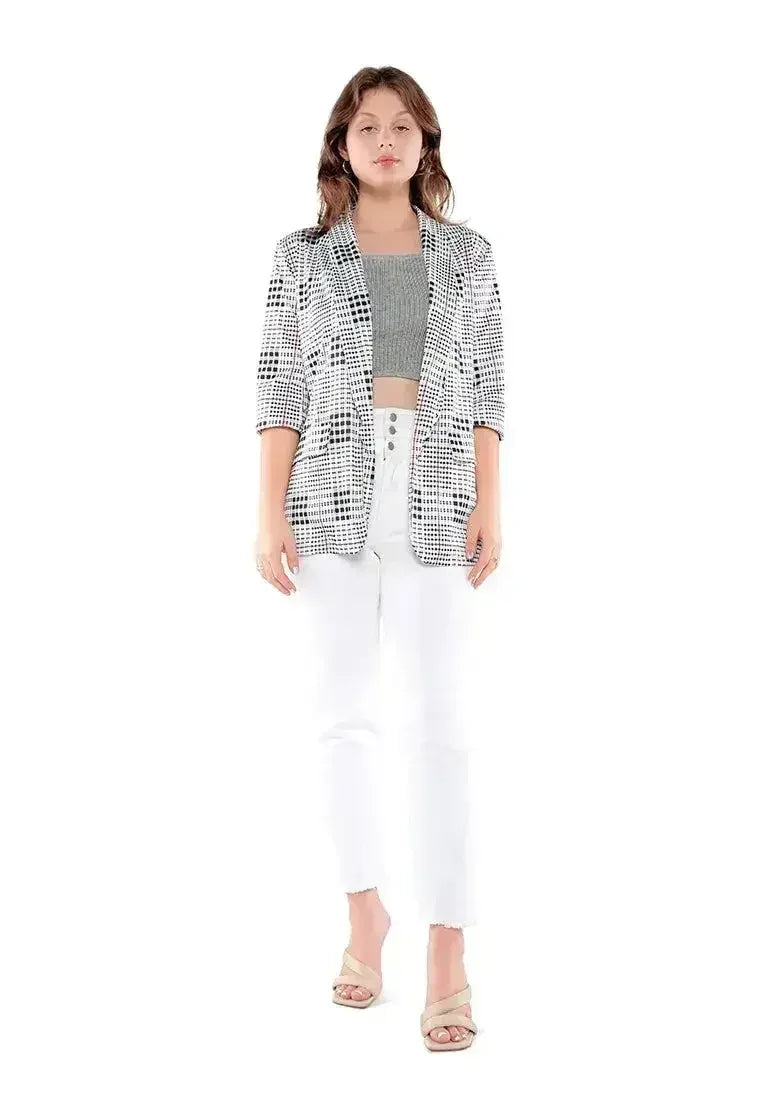 Glaze Print Semi Casual Blazer - Femstylo