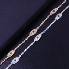 Vintage Bule Evil Eye Anklet Bracelet Beach Women Crystal Anklet - Femstylo