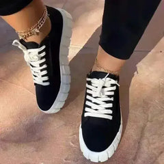 Pinterest Women Sneaker Light Breathble Vulcanized Shoes Platform Lace - Femstylo
