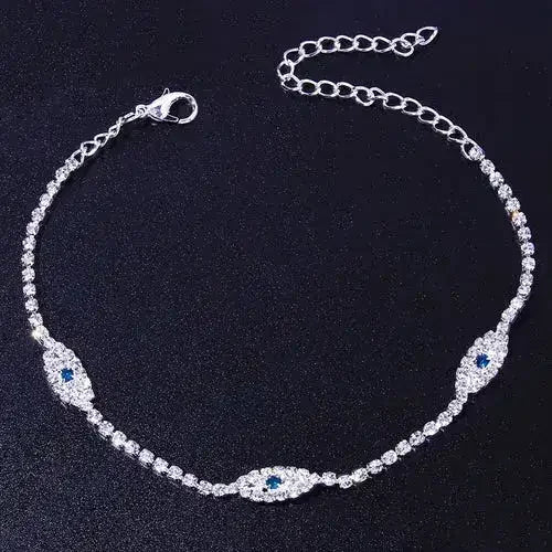 Vintage Bule Evil Eye Anklet Bracelet Beach Women Crystal Anklet - Femstylo