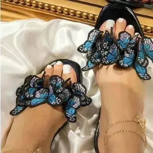 2021 Summer Slippers Fashion Butterfly Flat Sandals for Outdoor - Femstylo
