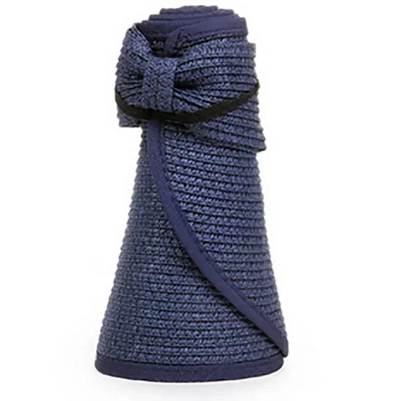 Women Summer Visors Hat Hat - Stylish and UV-Resistant for Outdoor HikingFoldable Sun Cap Wide Large Brim Beach Straw Hats Chape