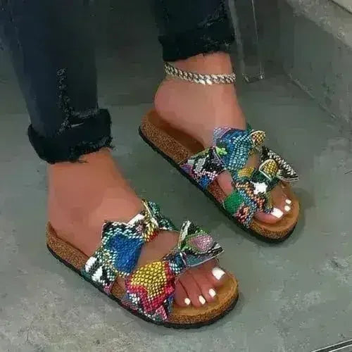 2021 Leopard Women Slipper Summer Open Toe Platform Slide Ladies - Femstylo