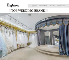 Eightree Fashion Short Wedding Dresses Boho Beach V-Neck Flower Mini Bridal Dress Women Evening Wedding Prom Gowns Customized