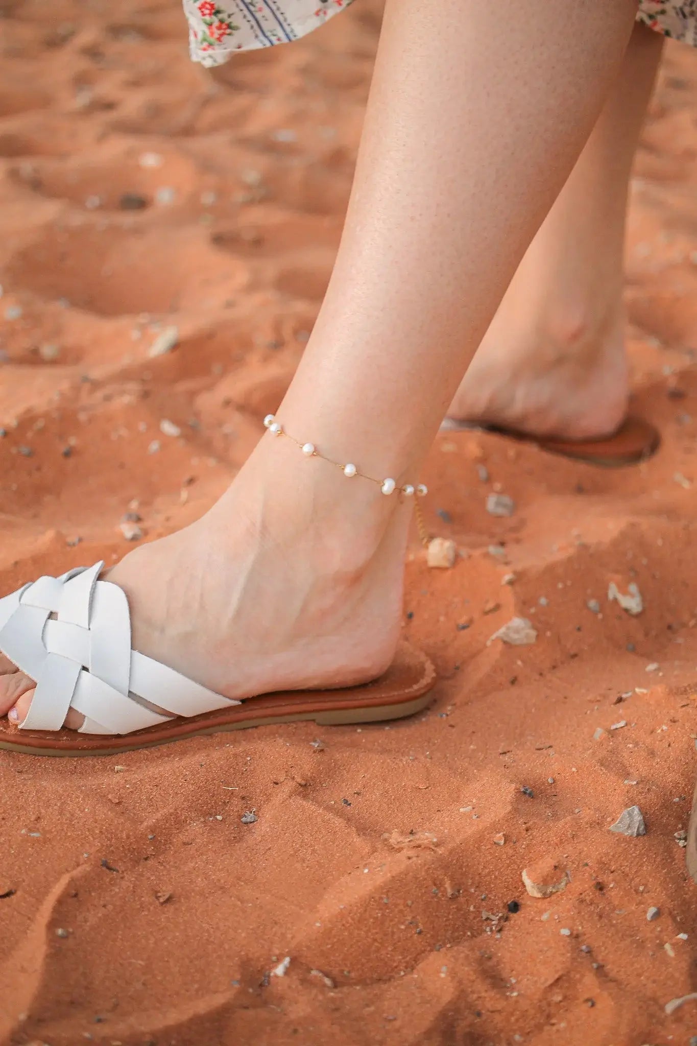 Aphrodite Anklet in Freshwater Pearl