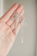 Ava Dangle in Silver Rhinestones - Femstylo