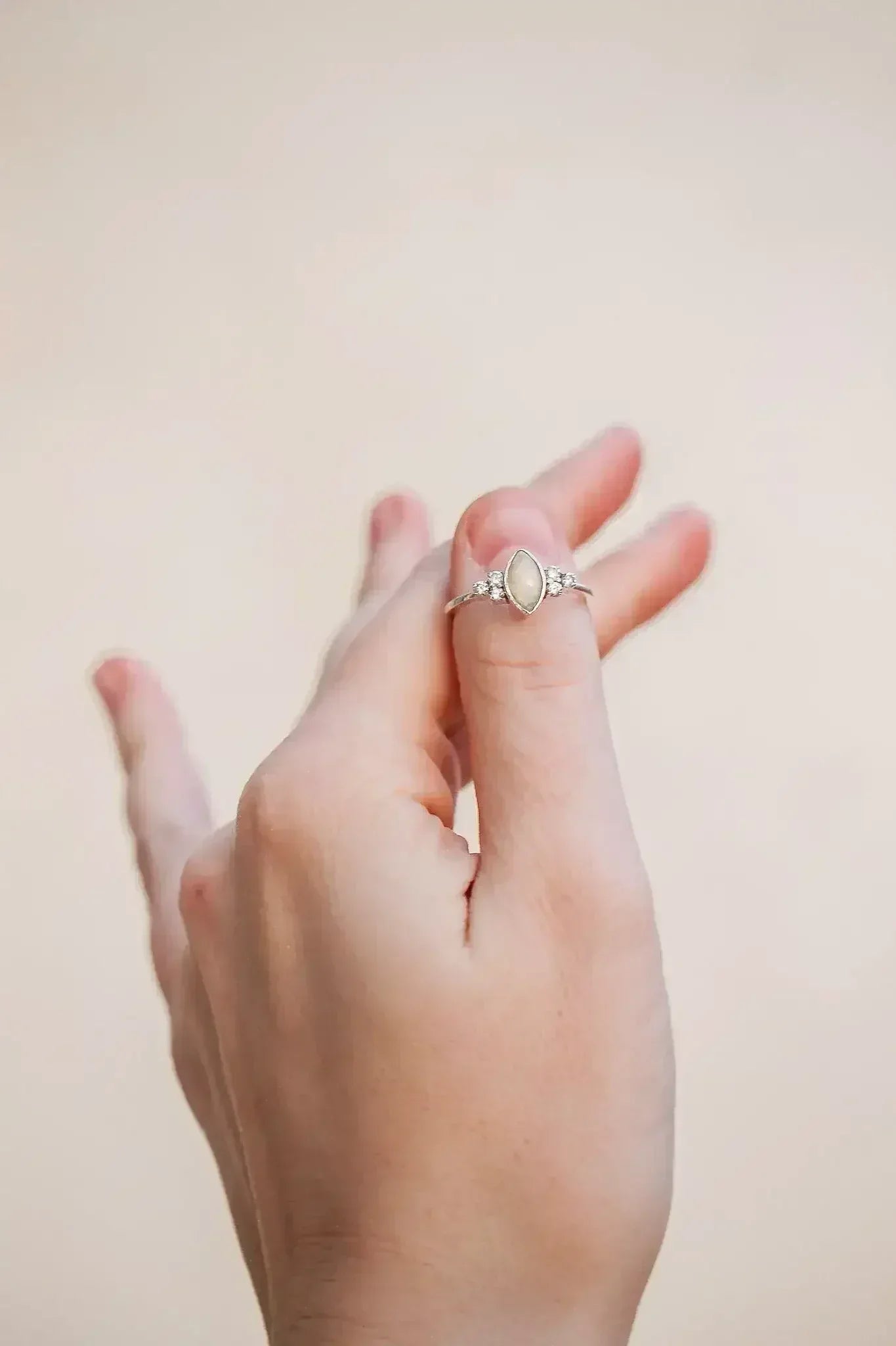 Serena Opal Ring in Silver - Femstylo