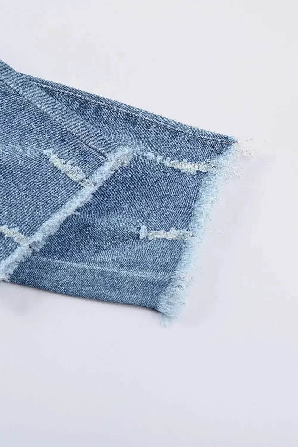 Fashion Light Blue Distressed Boyfriend Denim Pants - Femstylo