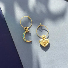 Crystal Moon Earrings - Femstylo