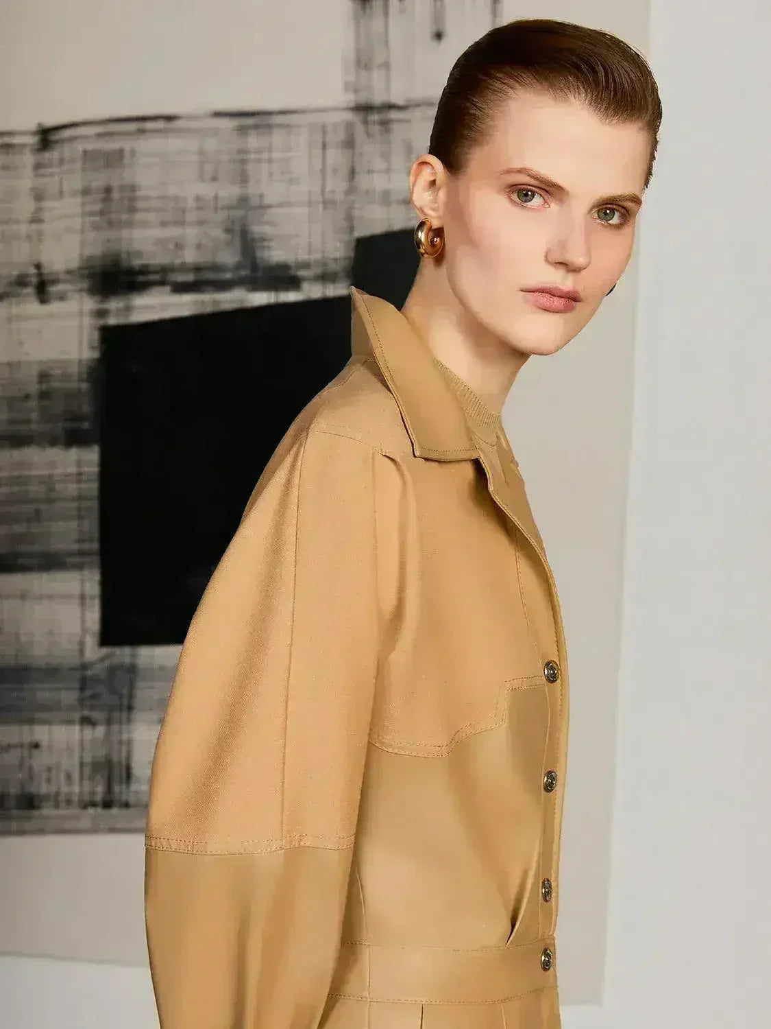 Lapel Collar Faux Leather Jumpsuit - Femstylo