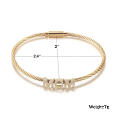 "Mom" Pavé Bracelet - Femstylo