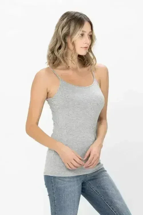 Basic Solid Shapewear Camisole – Soft Spaghetti Strap Tank Top for Women - Femstylo