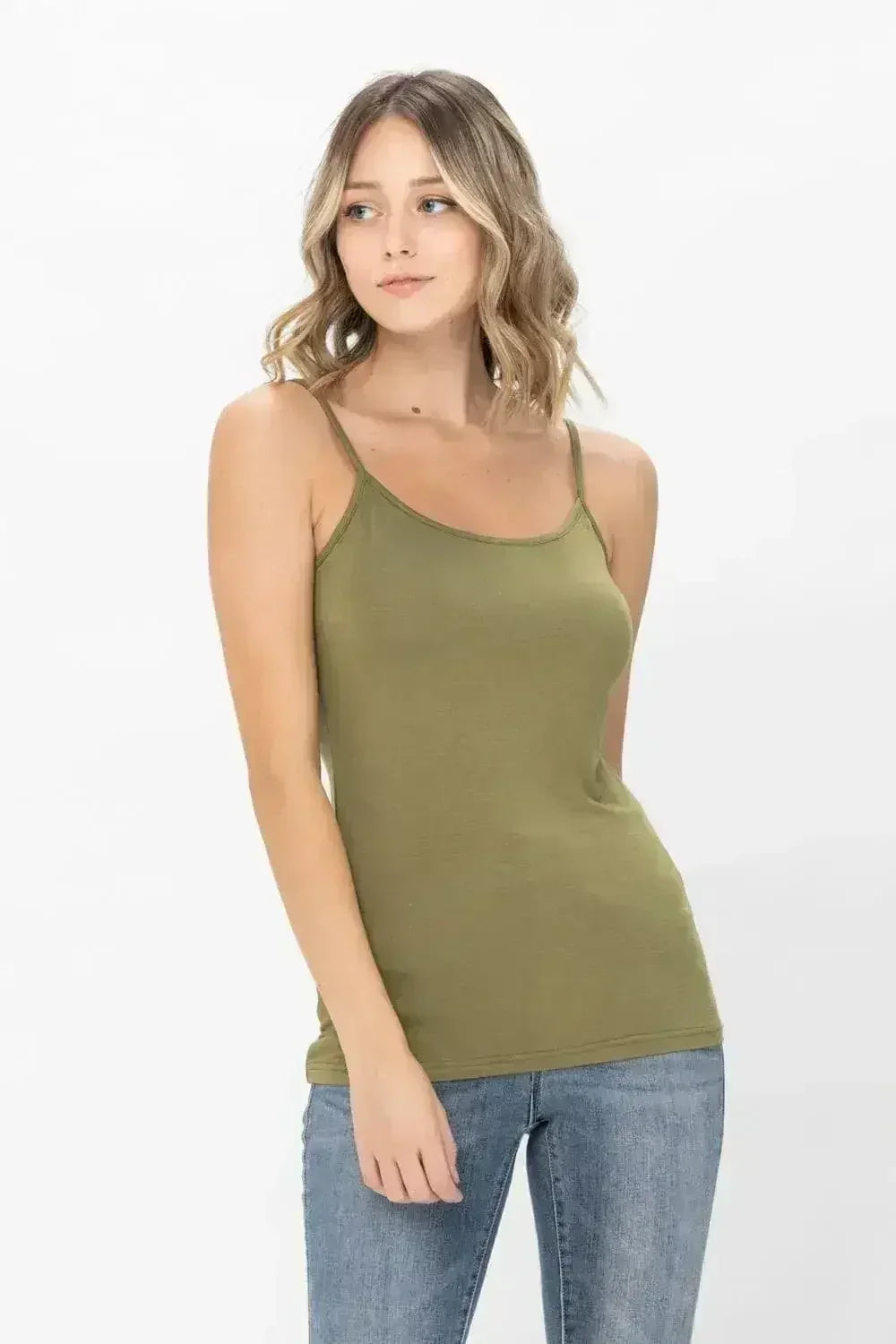 Basic Solid Shapewear Camisole – Soft Spaghetti Strap Tank Top for Women - Femstylo