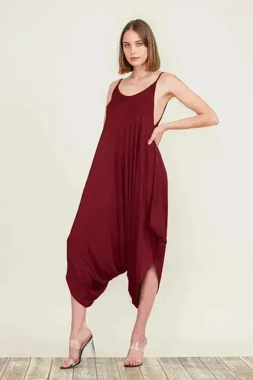 Harem Jumpsuit Romper – Chic & Versatile One-Piece | Breathable Rayon - Femstylo