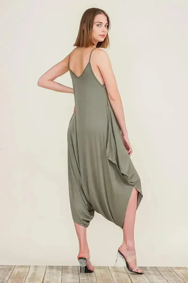 Harem Jumpsuit Romper – Chic & Versatile One-Piece | Breathable Rayon - Femstylo