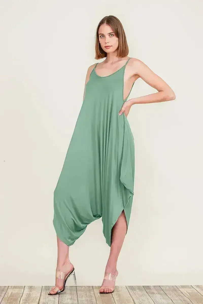 Harem Jumpsuit Romper – Chic & Versatile One-Piece | Breathable Rayon - Femstylo