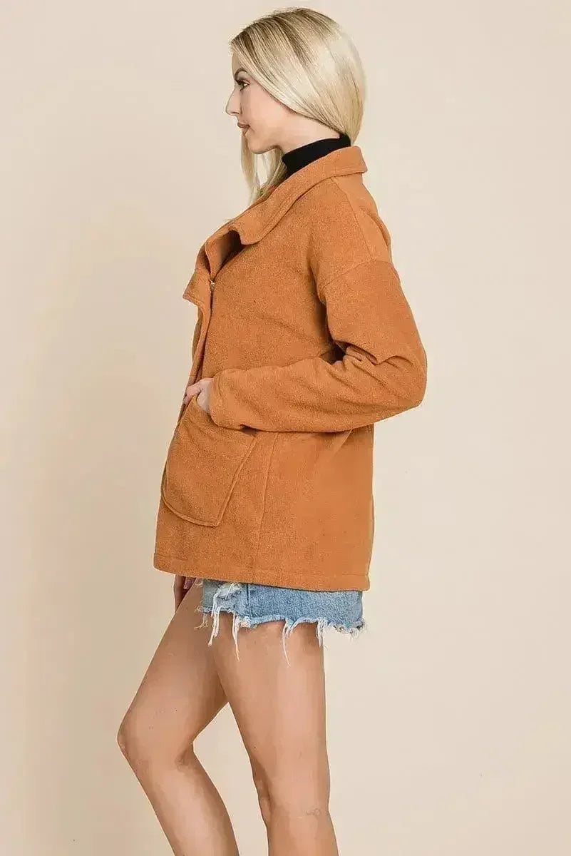Fleece Jacket Lapel Lightweight Warm Sherpa - Femstylo