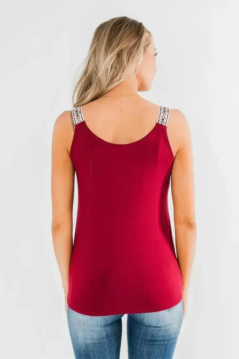 Red Somewhere Next To You Twist Summer Tank Top - Femstylo