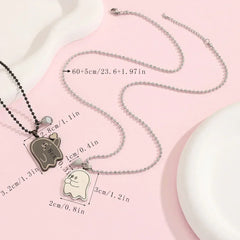 Luminous heart stainless steel simple person to send love couple necklace