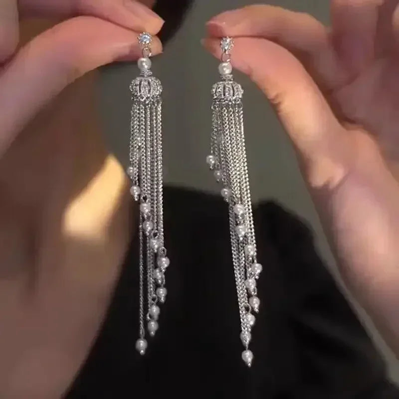 Elegant Crystal Drop Earrings for Bridal - Fashion Dangle Jewelry for party