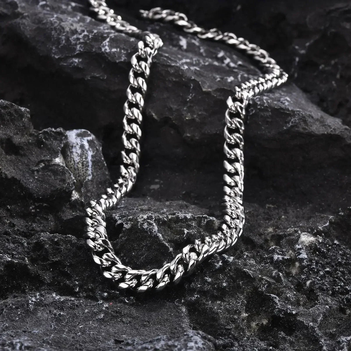 VNOX Cuban Chain Necklace - Stainless Steel 5/6/8mm - Unisex Waterproo
