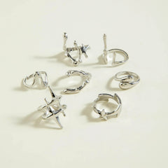 Docona Fashion Elegant Stacking Gold Colour Rings Geometric Design Ring Set Accessories Daily Festival Party Gifts 27910