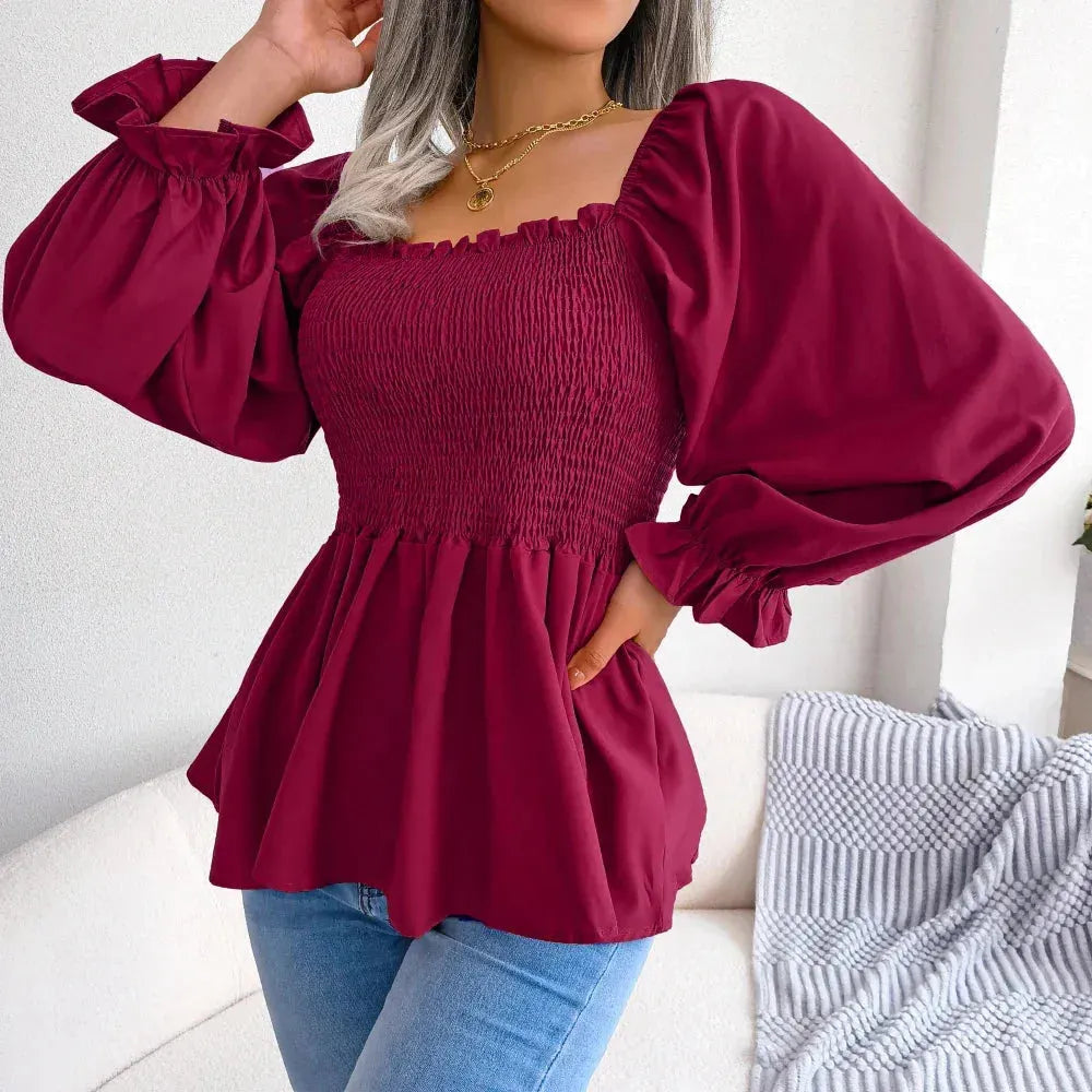 Womens Loose Fit Chiffon Blouse - Femstylo