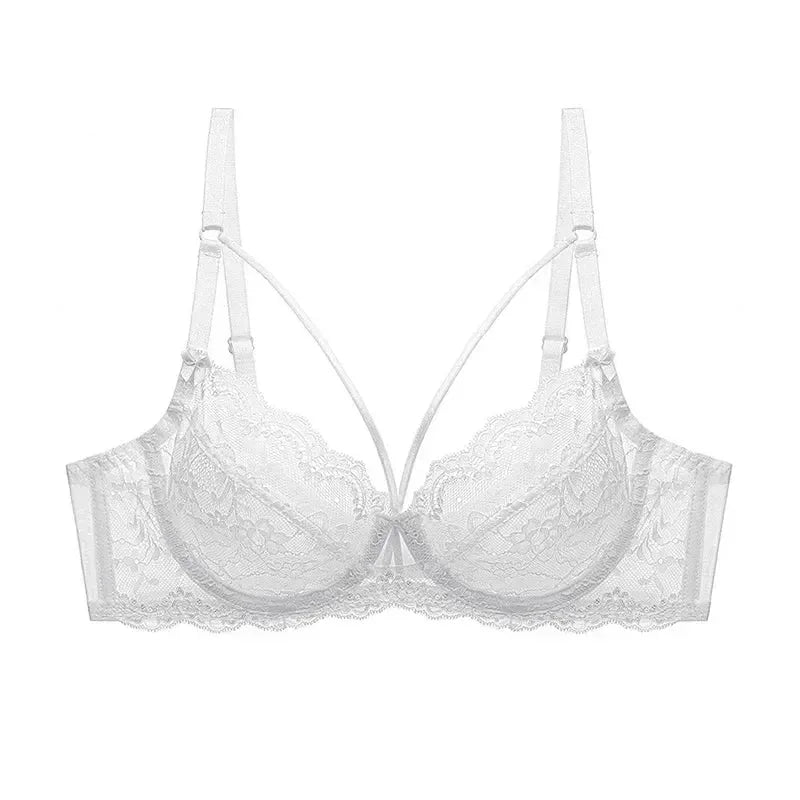 Logirlve Wholesale 3PCS Sexy Underwear Woman Lace Bras Hollow out Ultrathin Bra Women's lingerie Big Size Bra