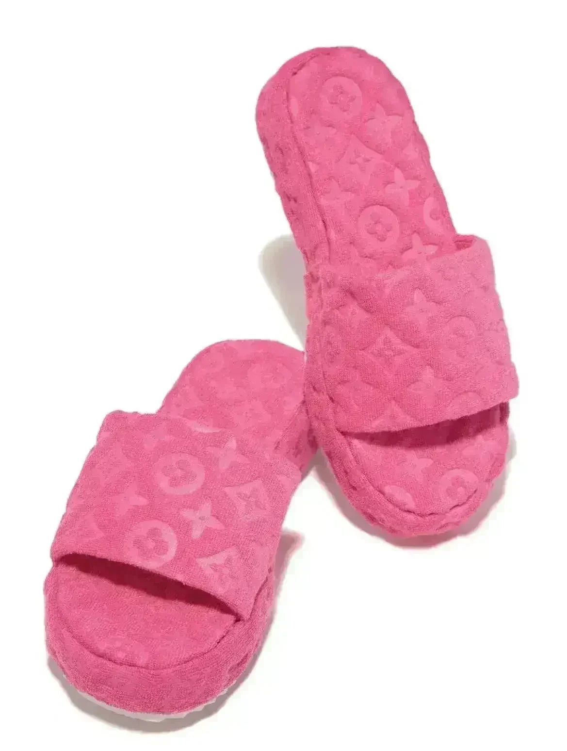 Fur Slippers for Women Flower Slides - Femstylo