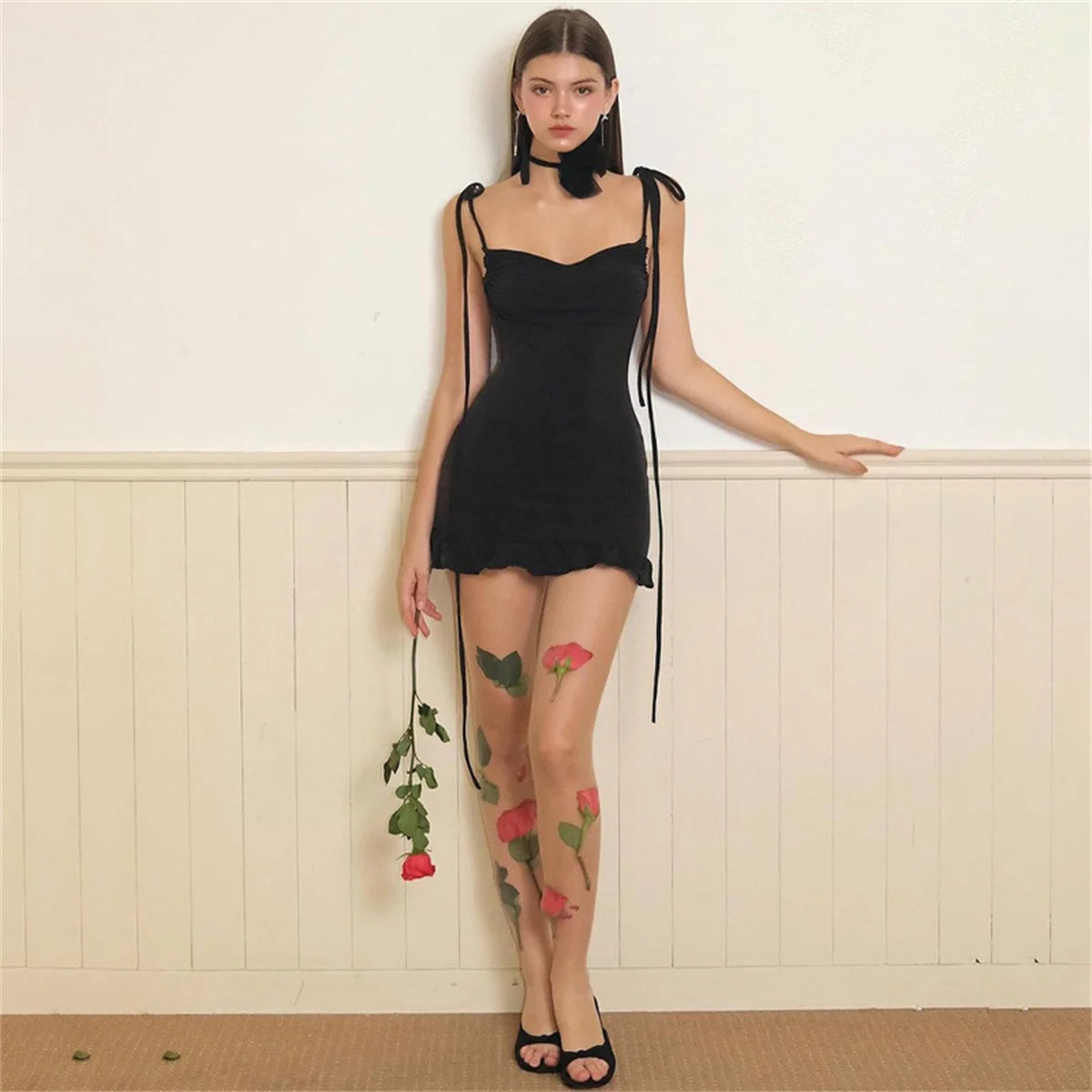V Neck Backless Sundress | Sexy Lace Up Beach Dress -femstylo